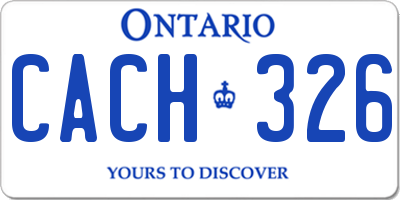 ON license plate CACH326