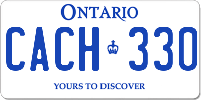 ON license plate CACH330