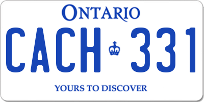 ON license plate CACH331