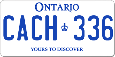 ON license plate CACH336