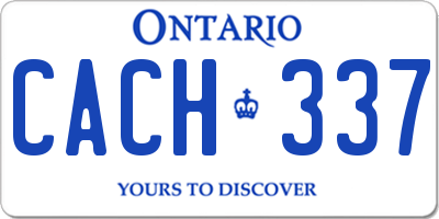 ON license plate CACH337