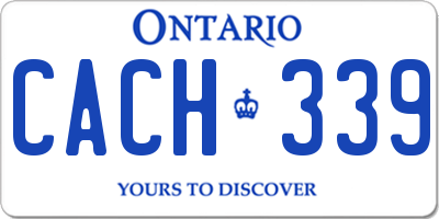 ON license plate CACH339