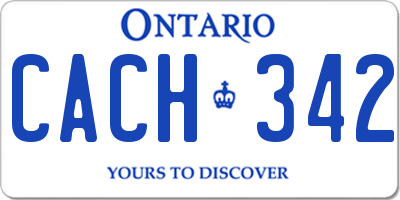 ON license plate CACH342