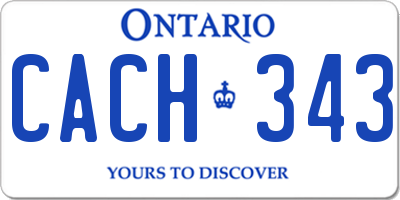 ON license plate CACH343