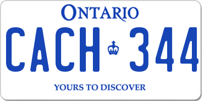 ON license plate CACH344