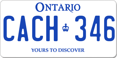 ON license plate CACH346