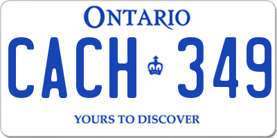 ON license plate CACH349