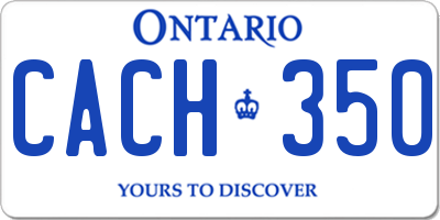 ON license plate CACH350