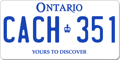 ON license plate CACH351