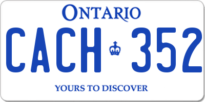 ON license plate CACH352