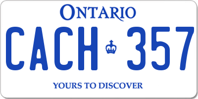 ON license plate CACH357