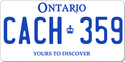 ON license plate CACH359