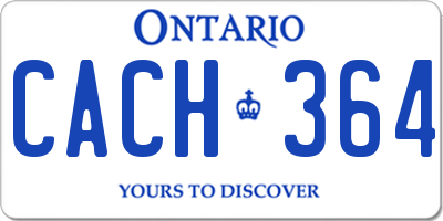 ON license plate CACH364