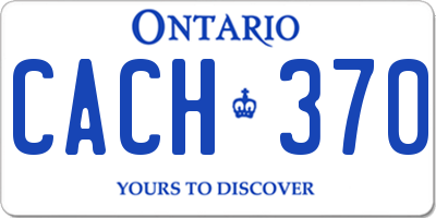 ON license plate CACH370