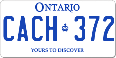 ON license plate CACH372