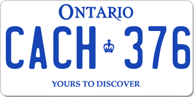 ON license plate CACH376