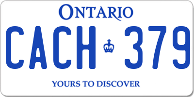 ON license plate CACH379