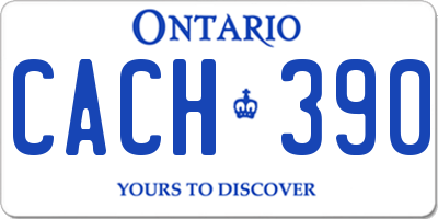 ON license plate CACH390