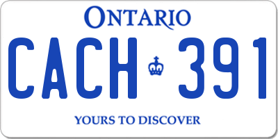 ON license plate CACH391