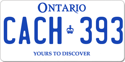 ON license plate CACH393