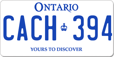 ON license plate CACH394