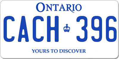 ON license plate CACH396