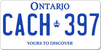 ON license plate CACH397