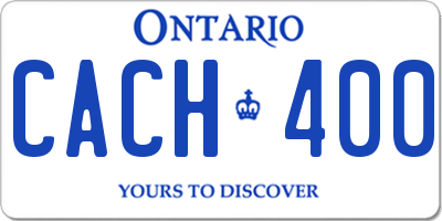 ON license plate CACH400