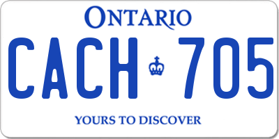 ON license plate CACH705