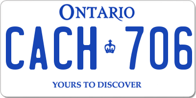 ON license plate CACH706