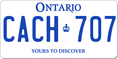 ON license plate CACH707