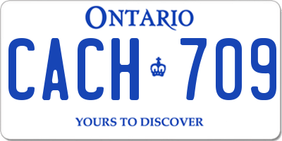 ON license plate CACH709