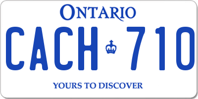 ON license plate CACH710