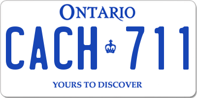 ON license plate CACH711