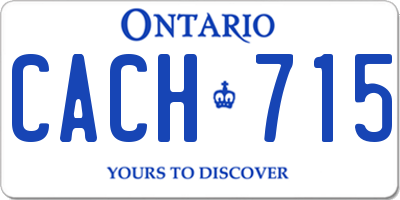 ON license plate CACH715