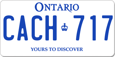 ON license plate CACH717