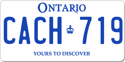 ON license plate CACH719