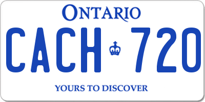 ON license plate CACH720