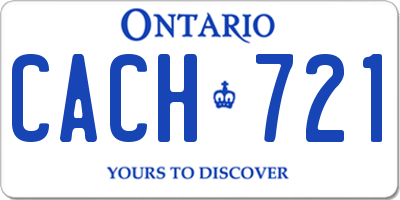 ON license plate CACH721