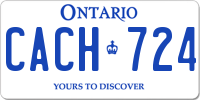 ON license plate CACH724