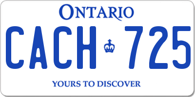 ON license plate CACH725