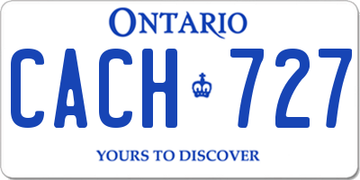 ON license plate CACH727