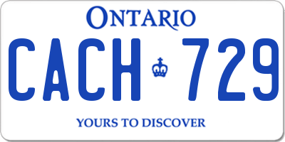 ON license plate CACH729