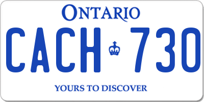 ON license plate CACH730