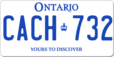 ON license plate CACH732