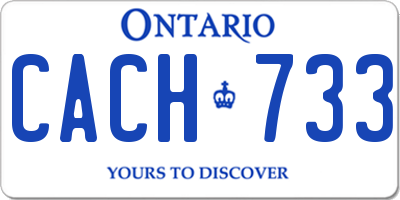 ON license plate CACH733