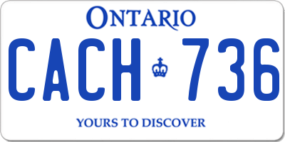 ON license plate CACH736