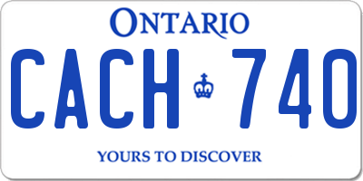 ON license plate CACH740