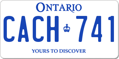 ON license plate CACH741