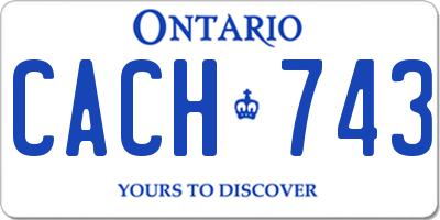 ON license plate CACH743